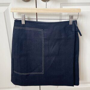Blue Cos skirt, Wool. Jil Sander style, minimalist